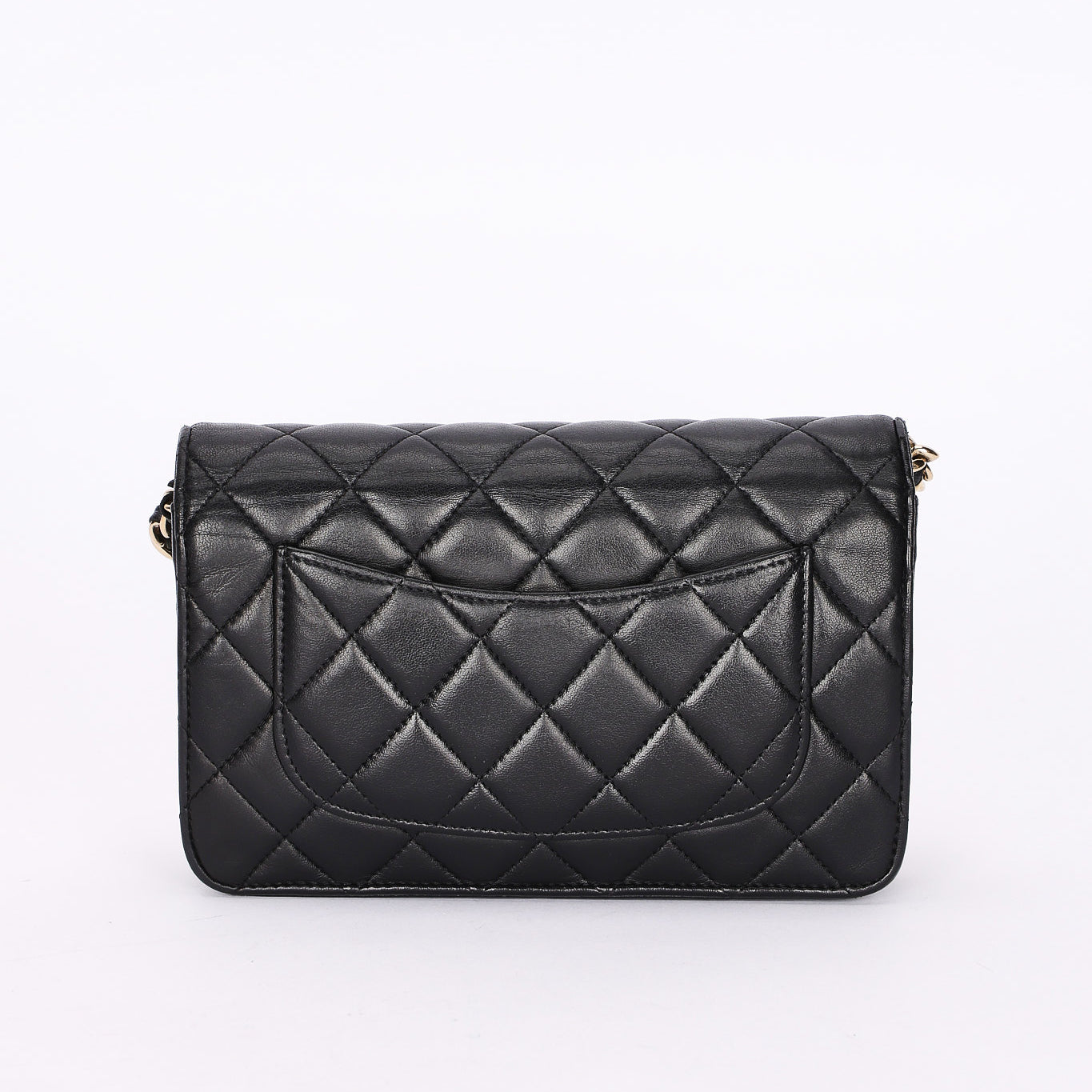 Chanel Coco Charms Wallet on Chain Black Lambskin MMHW
