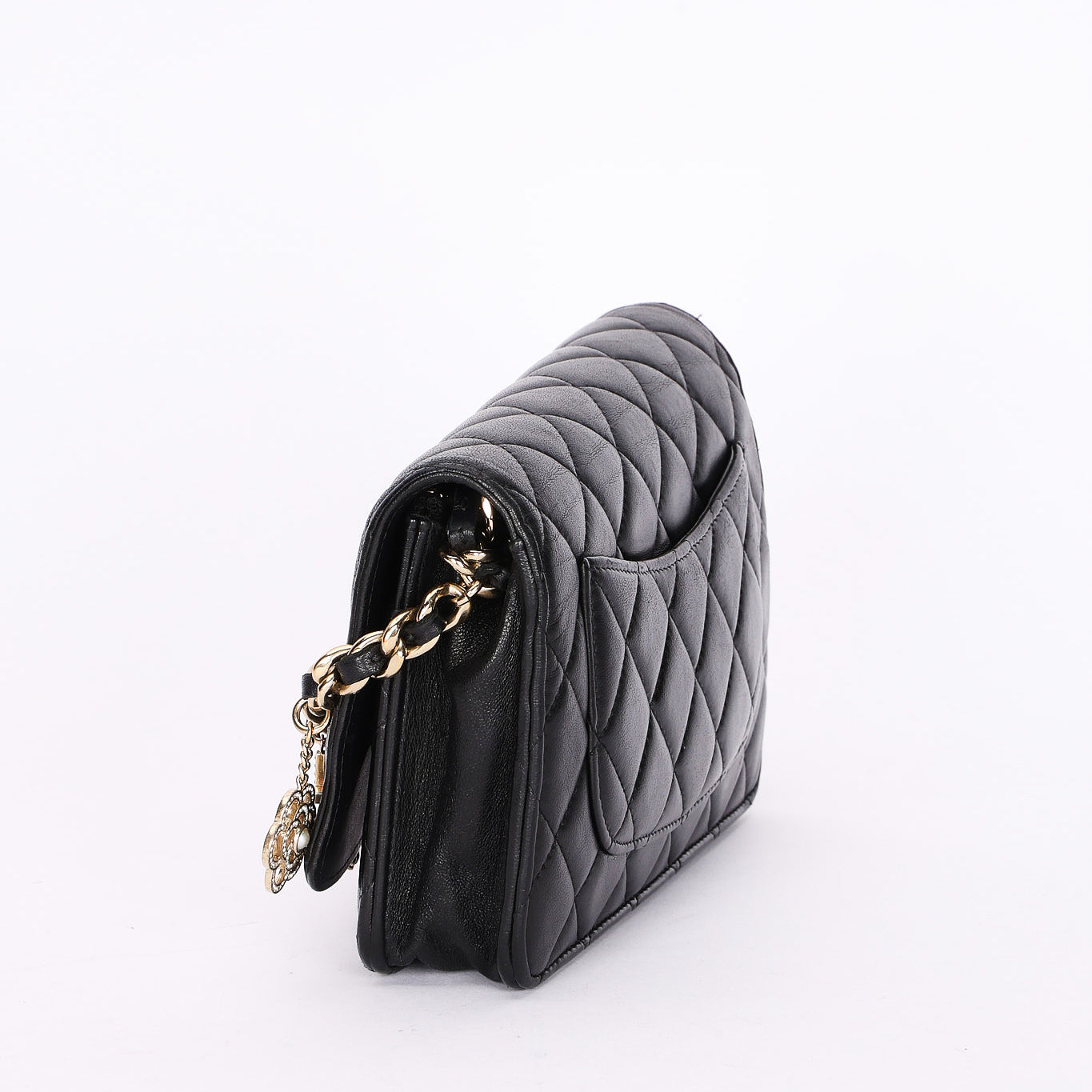 Chanel Coco Charms Wallet on Chain Black Lambskin MMHW