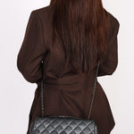 Chanel Single Flap Gunmetal Metallic RHW