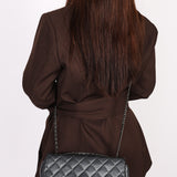 Chanel Single Flap Gunmetal Metallic RHW