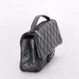 Chanel Single Flap Gunmetal Metallic RHW