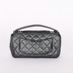 Chanel Single Flap Gunmetal Metallic RHW
