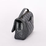 Chanel Single Flap Gunmetal Metallic RHW