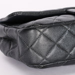 Chanel Single Flap Gunmetal Metallic RHW