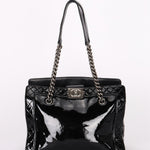 Chanel Boy Reverso Shopping Tote Black Patent RHW