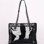 Chanel Boy Reverso Shopping Tote Black Patent RHW