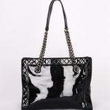 Chanel Boy Reverso Shopping Tote Black Patent RHW