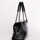 Chanel Boy Reverso Shopping Tote Black Patent RHW