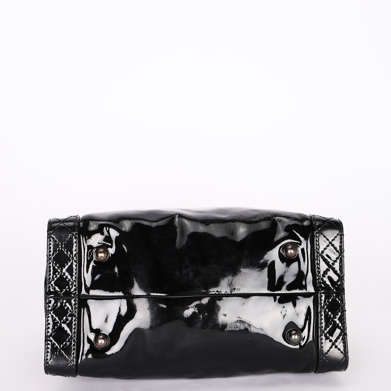 Chanel Boy Reverso Shopping Tote Black Patent RHW