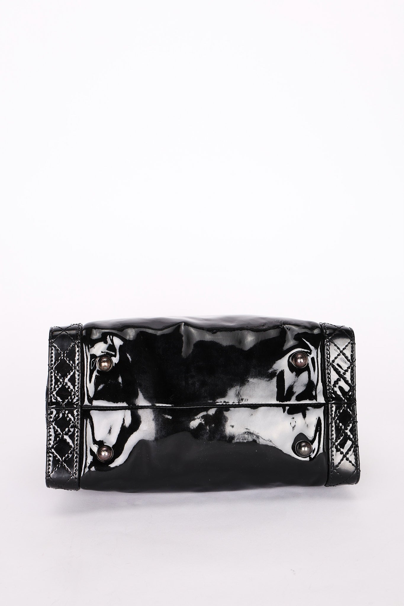 Chanel Boy Reverso Shopping Tote Black Patent RHW