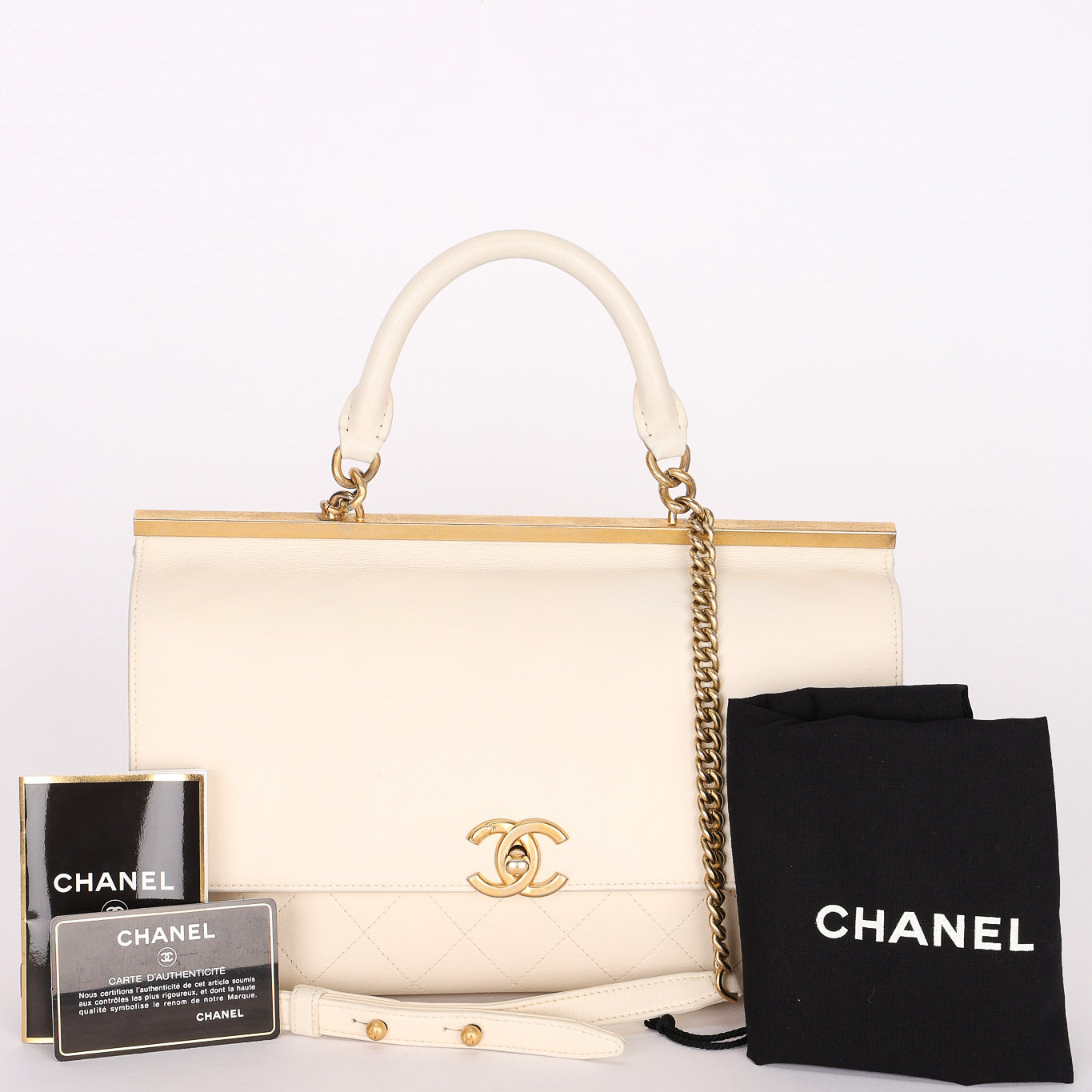 Chanel Bag White Calfskin AGHW