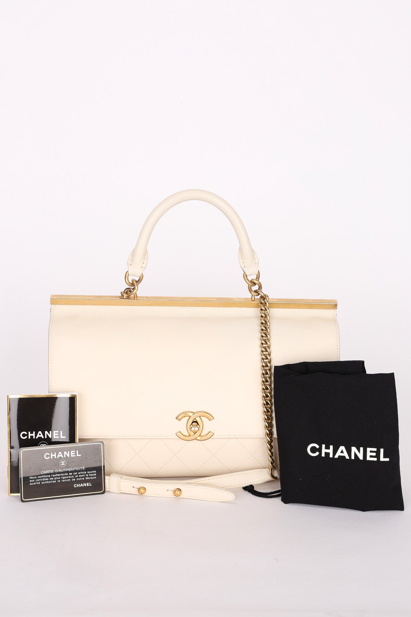 Chanel Bag White Calfskin AGHW