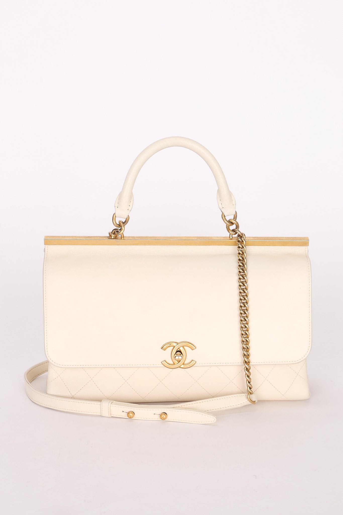 Chanel Bag White Calfskin AGHW