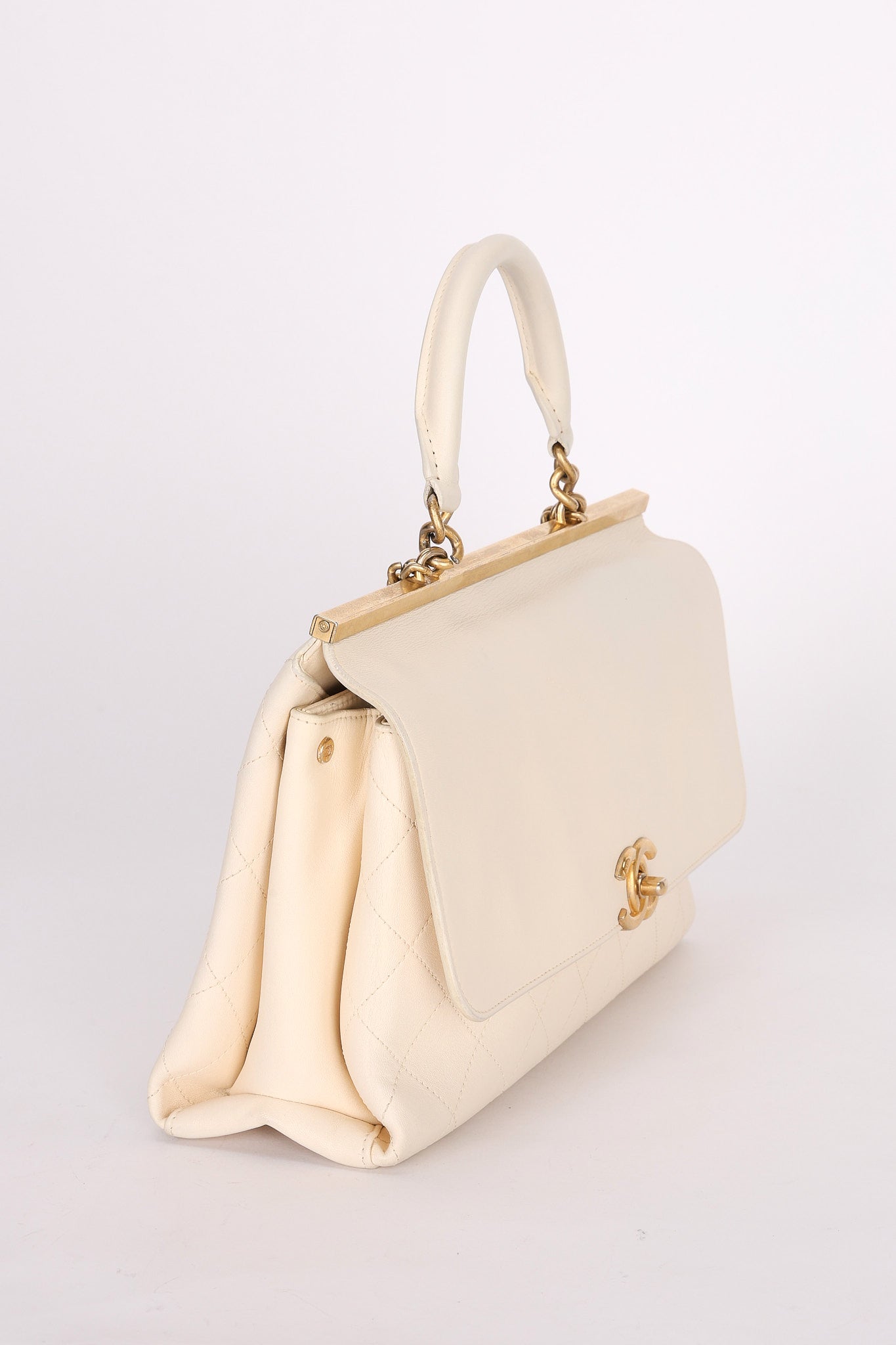 Chanel Bag White Calfskin AGHW