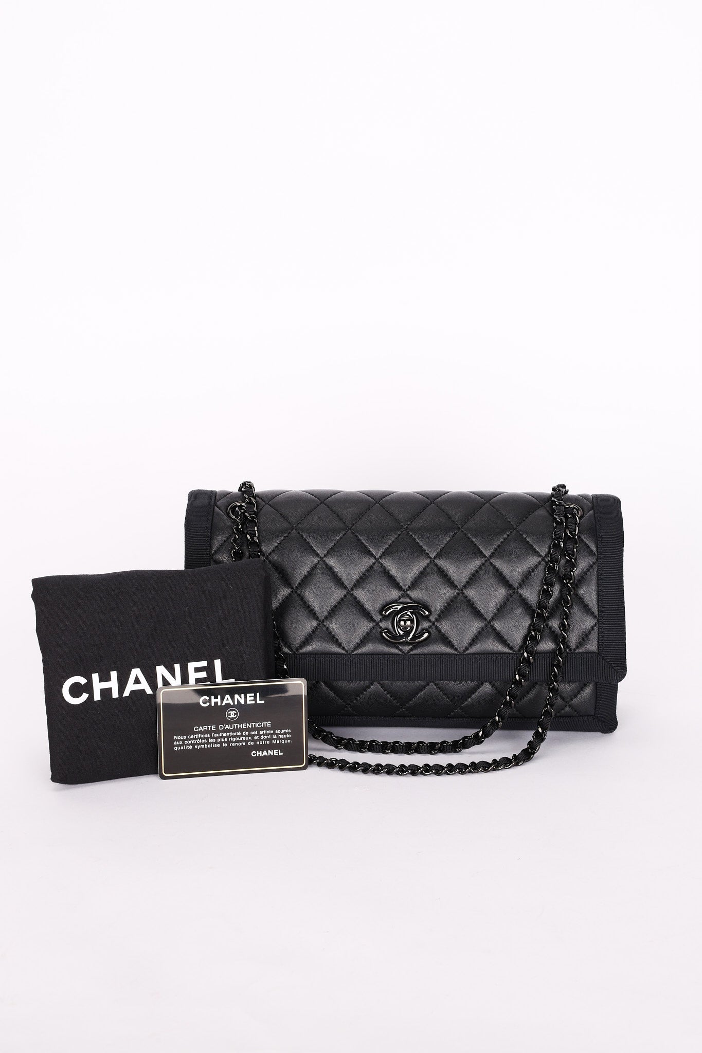 Chanel Bag Black Calfskin DSHW