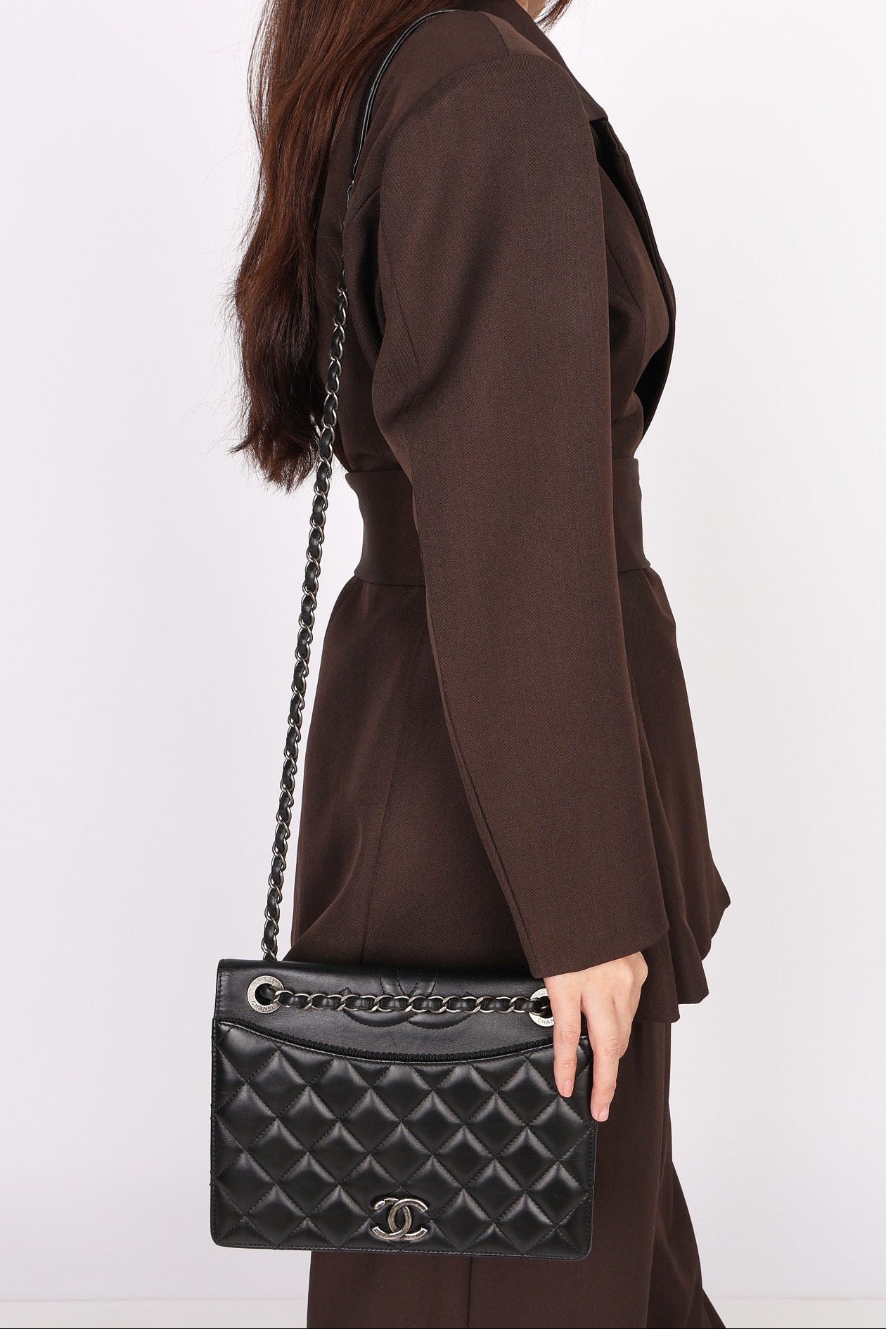 Chanel Bag Black Calfskin RHW