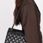 Chanel Bag Black Calfskin RHW