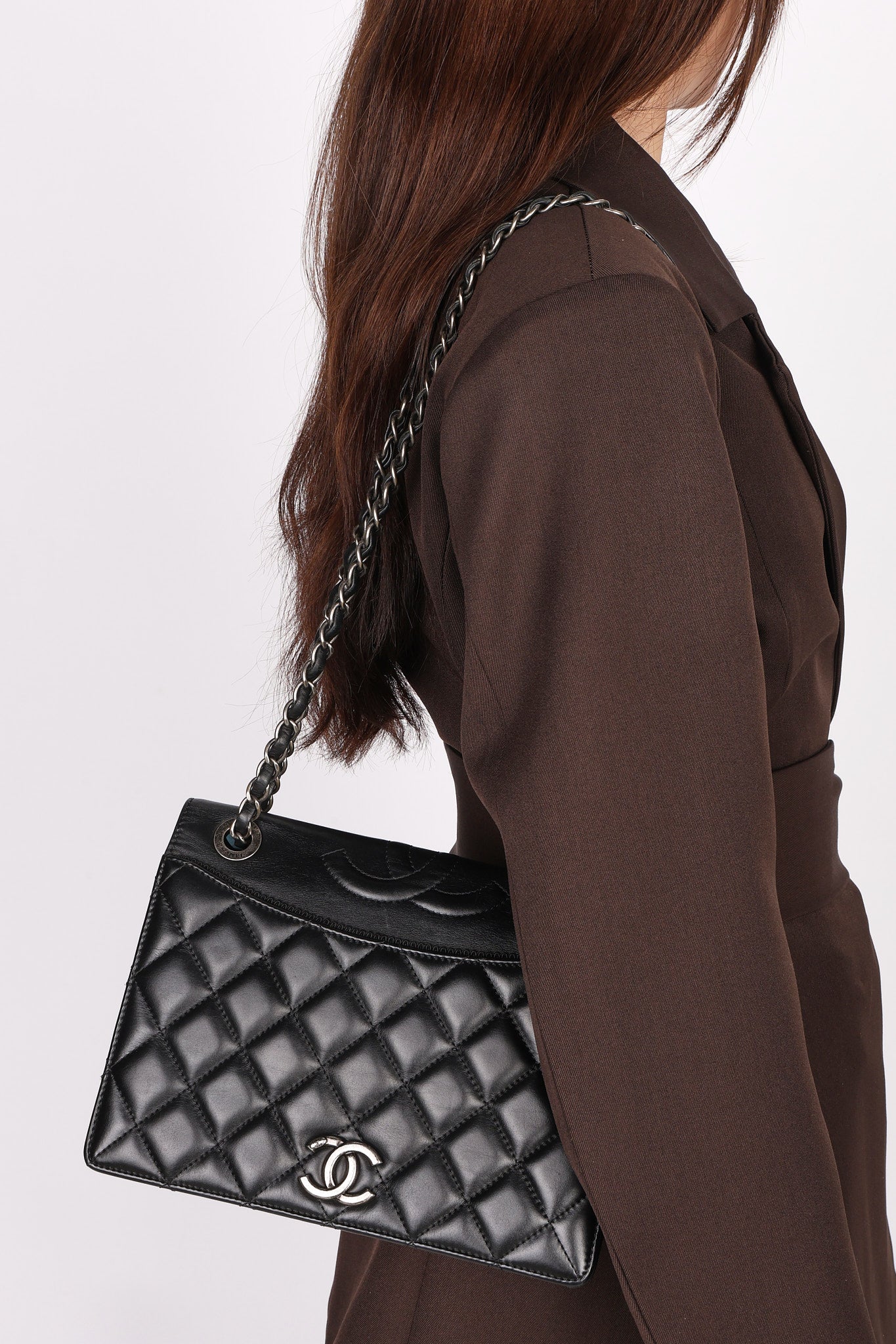 Chanel Bag Black Calfskin RHW