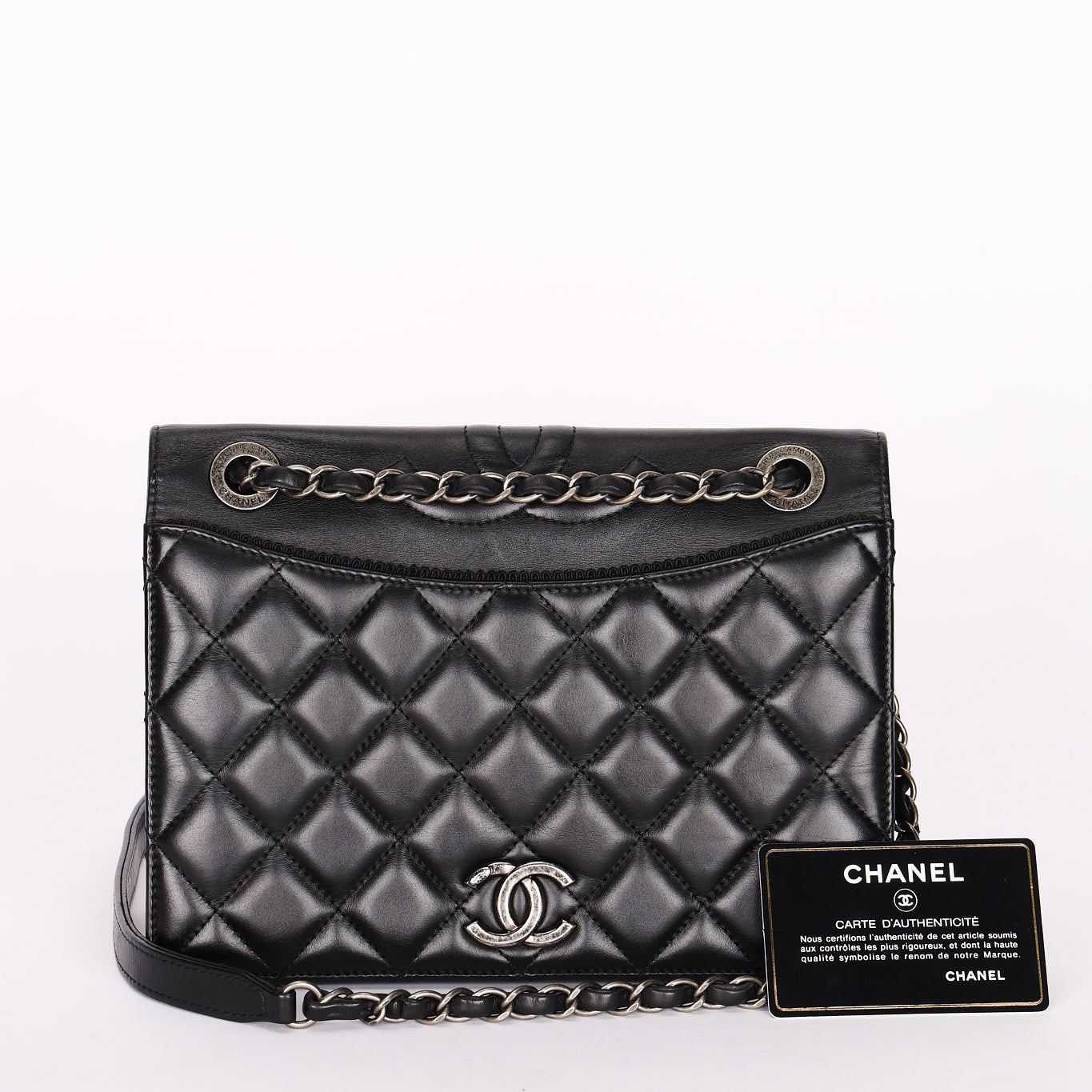 Chanel Bag Black Calfskin RHW
