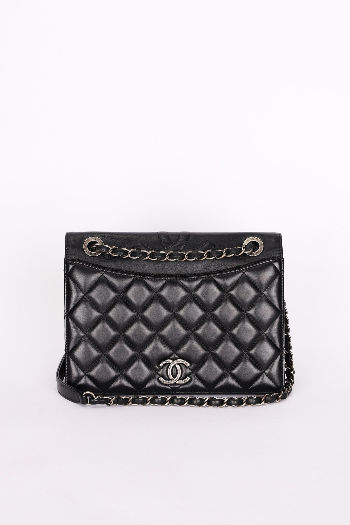 Chanel Bag Black Calfskin RHW