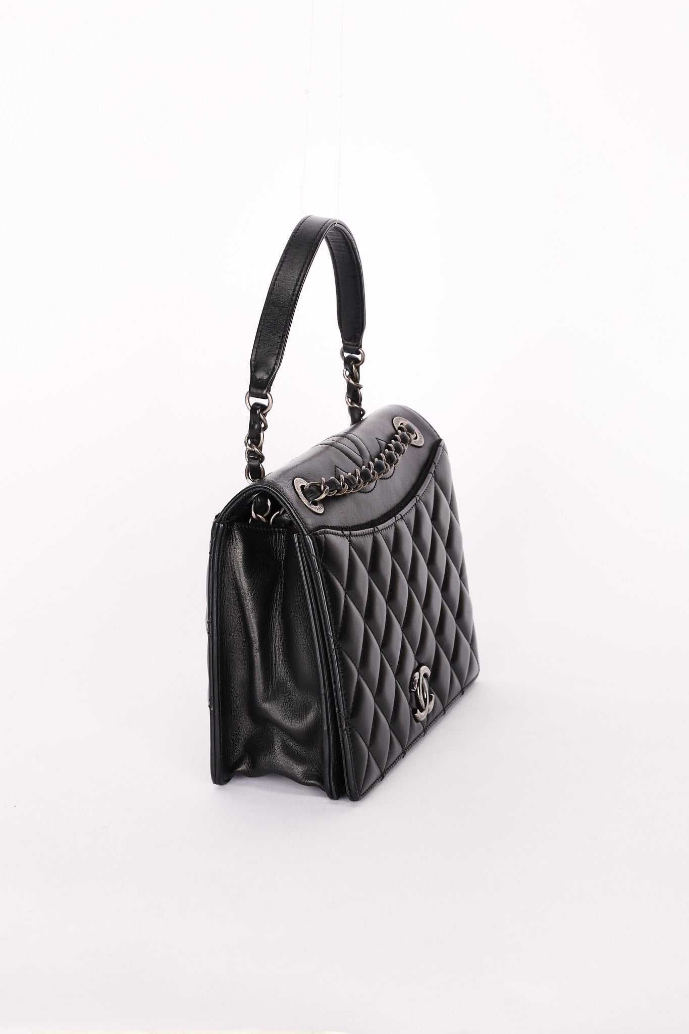 Chanel Bag Black Calfskin RHW