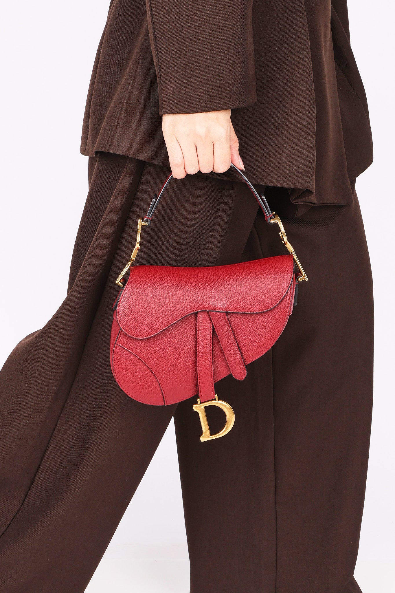 Dior Mini Saddle Bag Bordeaux