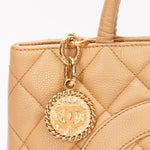 Chanel Timeless Medallion Tote Beige Caviar 2003 GHW