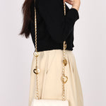 Chanel Heart Charms Mini Flap White Calfskin AGHW