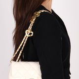 Chanel Heart Charms Mini Flap White Calfskin AGHW