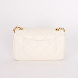 Chanel Heart Charms Mini Flap White Calfskin AGHW