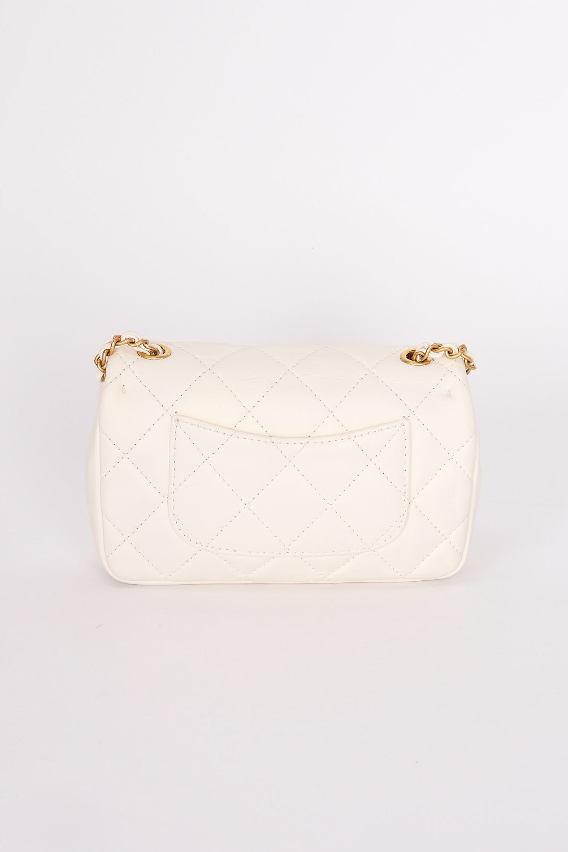 Chanel Heart Charms Mini Flap White Calfskin AGHW