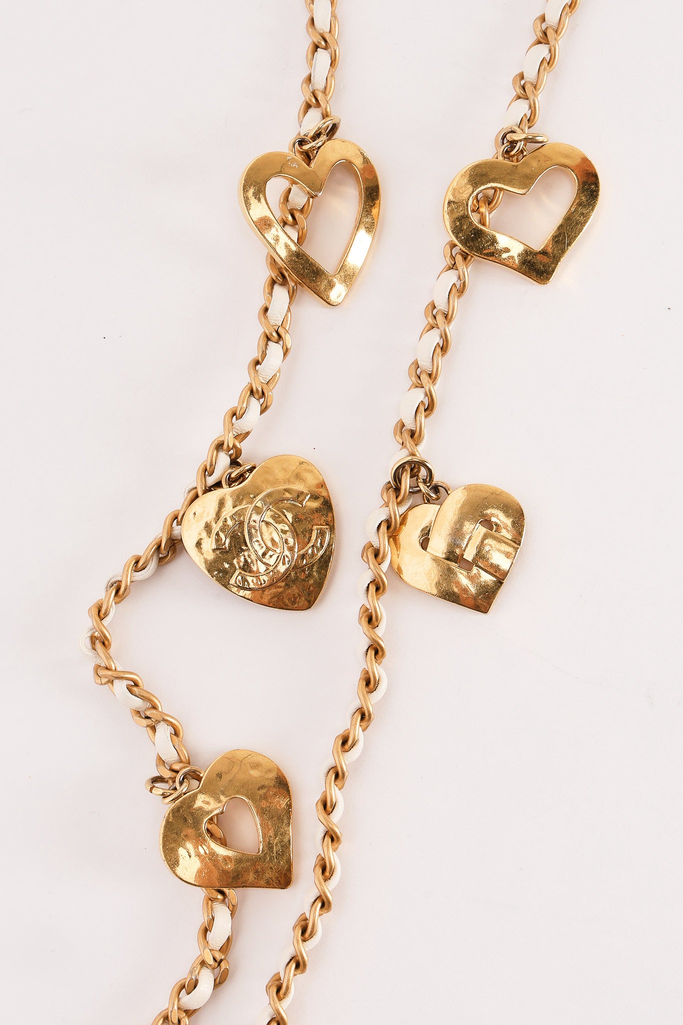 Chanel Heart Charms Mini Flap White Calfskin AGHW