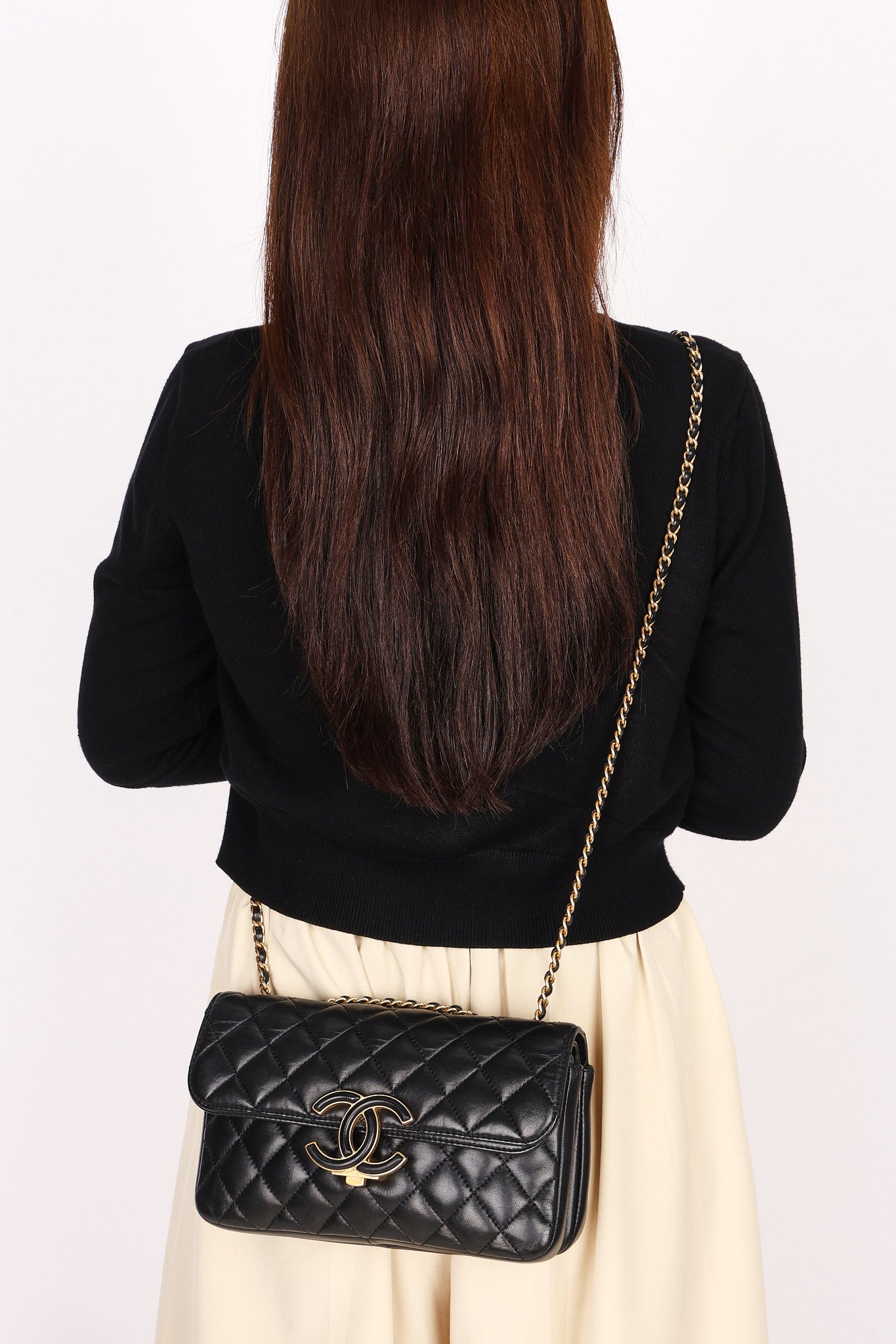 Chanel Bag Black Lambskin AGHW