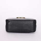 Chanel CC Top Handle Vanity Bag Black Calfskin AGHW
