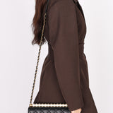 Chanel Chic Pearls Single Flap Black Calfskin AGHW