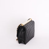 Chanel Chic Pearls Single Flap Black Calfskin AGHW