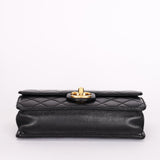 Chanel Chic Pearls Single Flap Black Calfskin AGHW