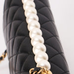 Chanel Chic Pearls Single Flap Black Calfskin AGHW