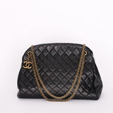 Chanel Just Mademoiselle Bowling Bag Black Calfskin AGHW