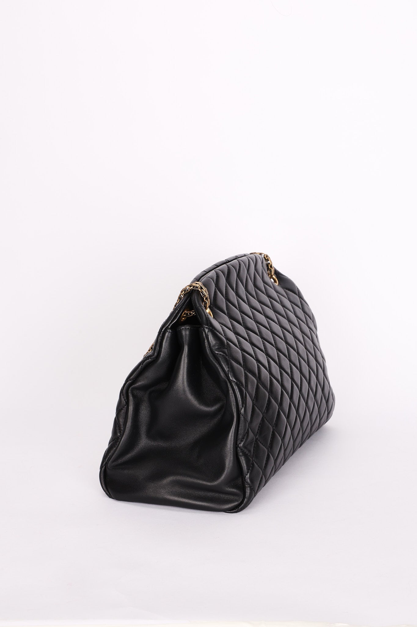 Chanel Just Mademoiselle Bowling Bag Black Calfskin AGHW