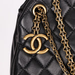 Chanel Just Mademoiselle Bowling Bag Black Calfskin AGHW
