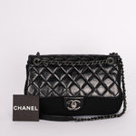 Chanel Bag Black Crinkled Calfskin and Wool RHW