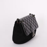 Chanel Bag Black Crinkled Calfskin and Wool RHW
