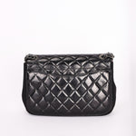Chanel Bag Black Crinkled Calfskin and Wool RHW