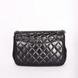 Chanel Bag Black Crinkled Calfskin and Wool RHW
