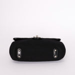 Chanel Bag Black Crinkled Calfskin and Wool RHW