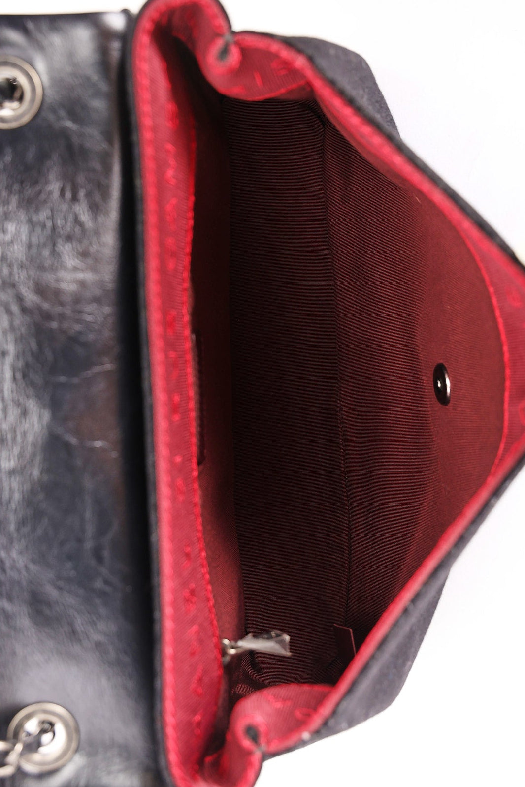 Chanel Bag Black Crinkled Calfskin and Wool RHW