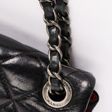 Chanel Bag Black Crinkled Calfskin and Wool RHW