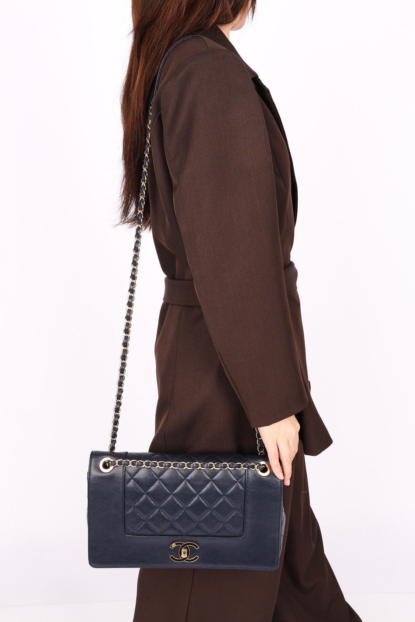 Chanel Bag Navy Calfskin GHW