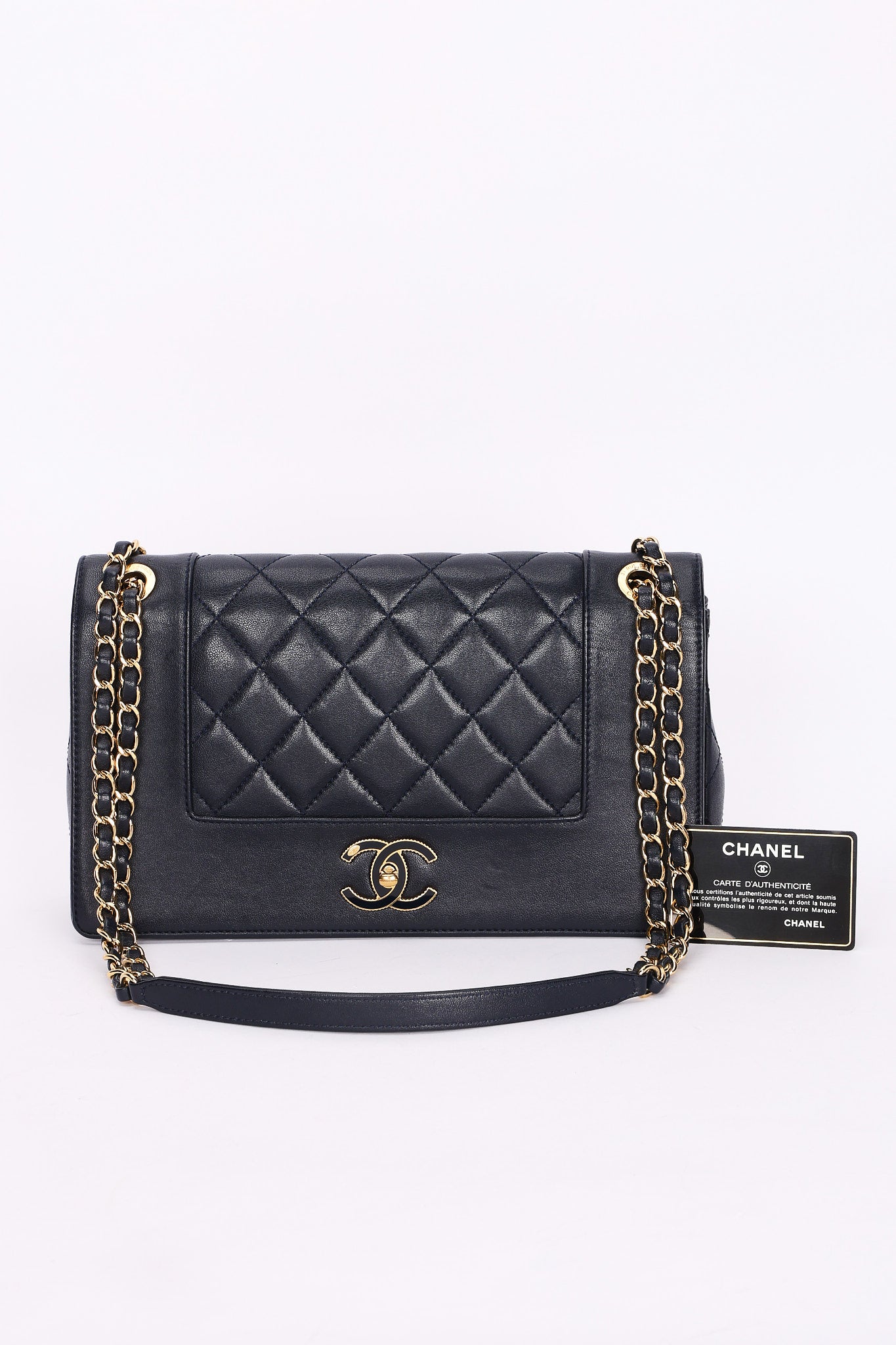 Chanel Bag Navy Calfskin GHW